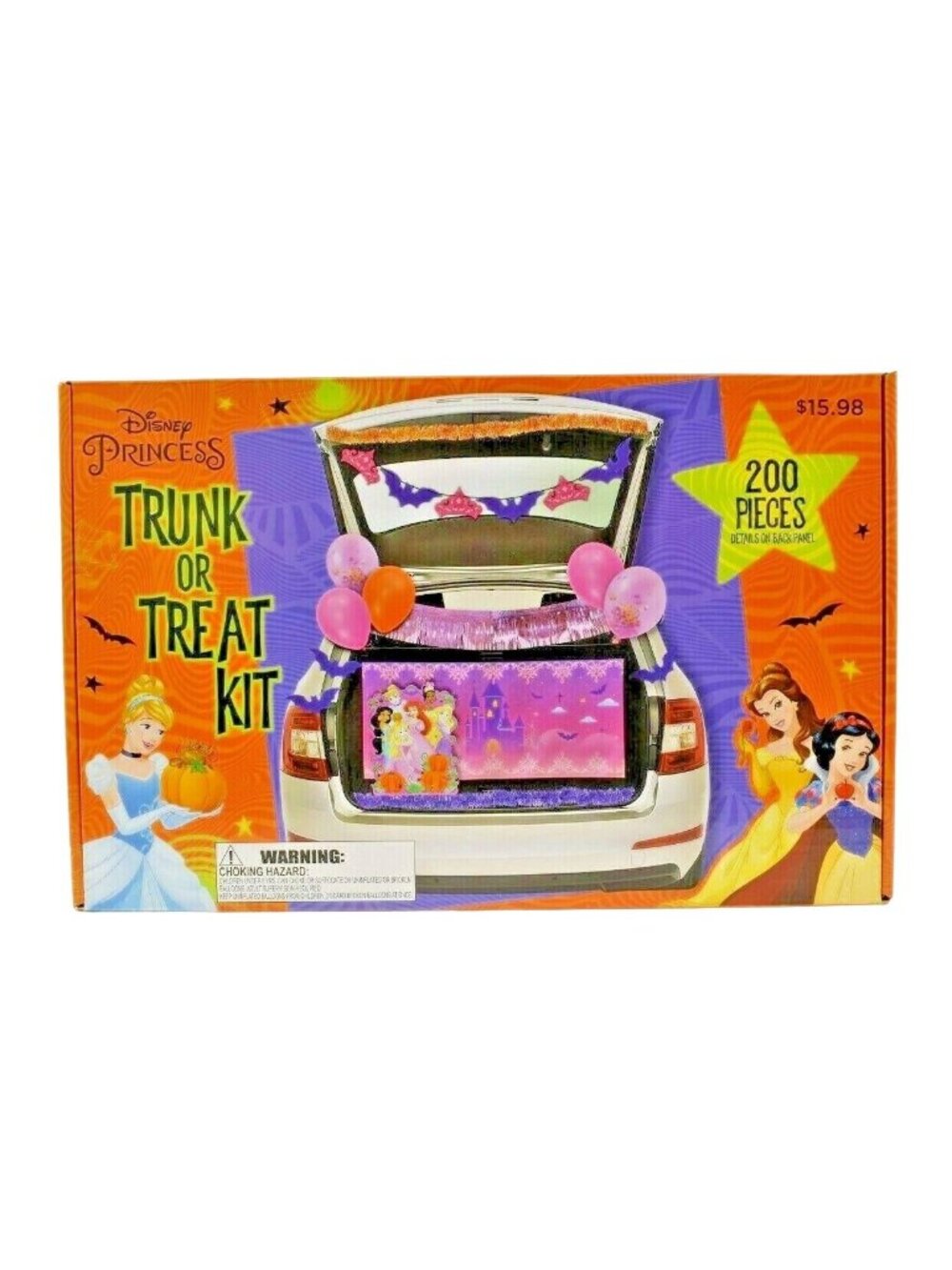 Disney Princess Halloween Trunk or Treat Party Decor Kit 200 Pcs Birthday New